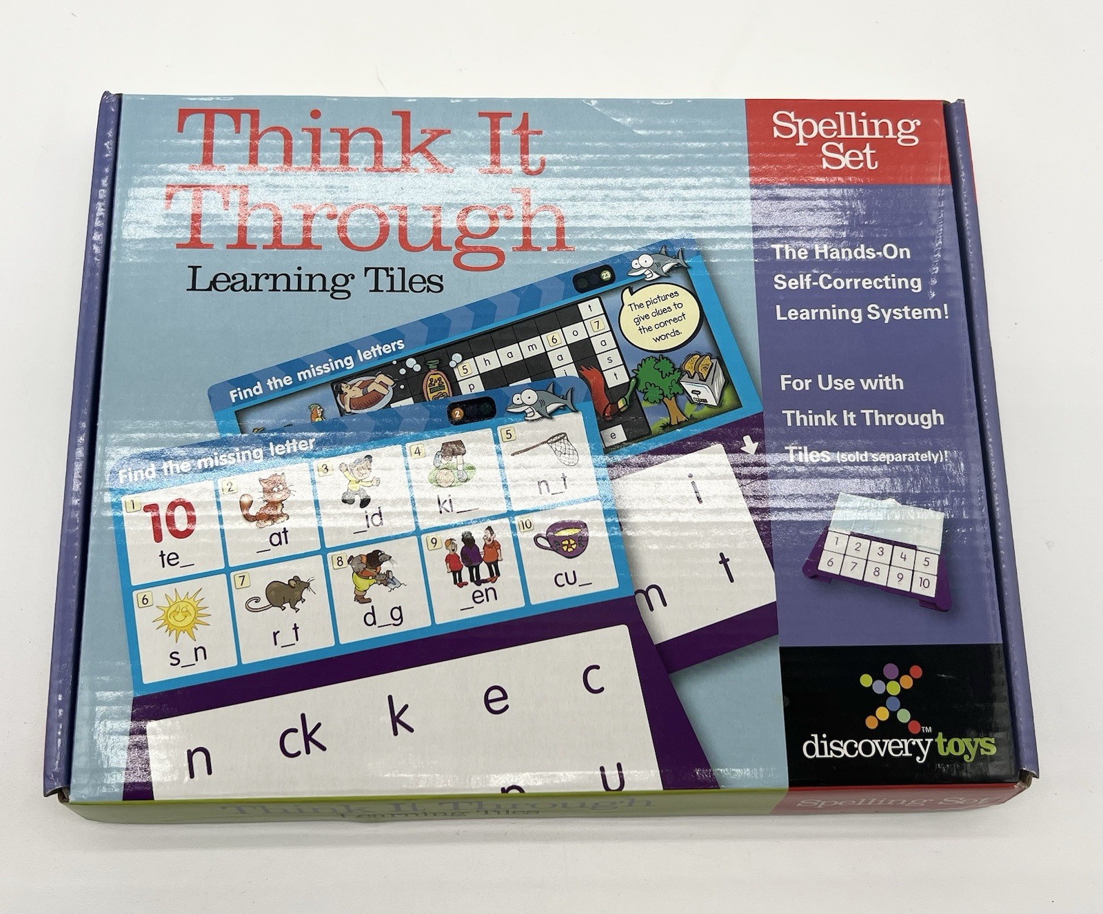 Discovery Toys Think It Through Learning Tiles Hands-On, Reading Spelling & Math
