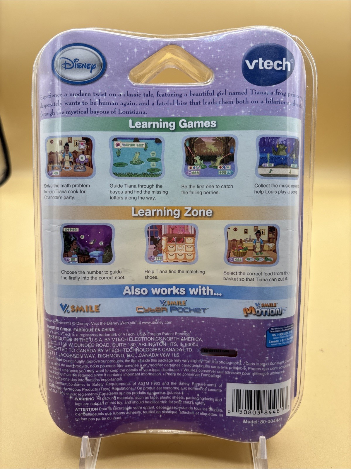 VTech V.smile Pocket Learning System Disney Princess and The Frog 4-6 Years NEW