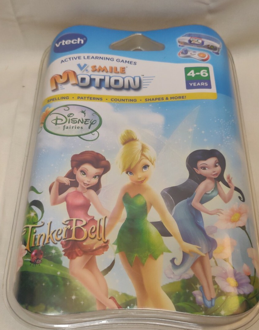 Vtech VSmile Motion Active Learning System Disney Fairies Tinker Bell New in Box