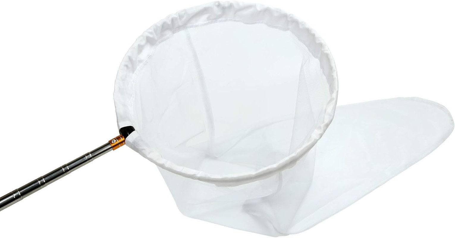 RESTCLOUD Insect and Butterfly Net with 12″ Ring, 24″ Net Depth, Handle Extends