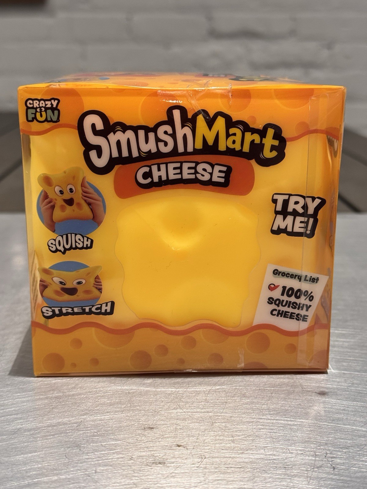 RMS Crazy Fun SmushMart Cheese Squishy Squeezy Stretch Sensory Toy TIK TOK VIRAL