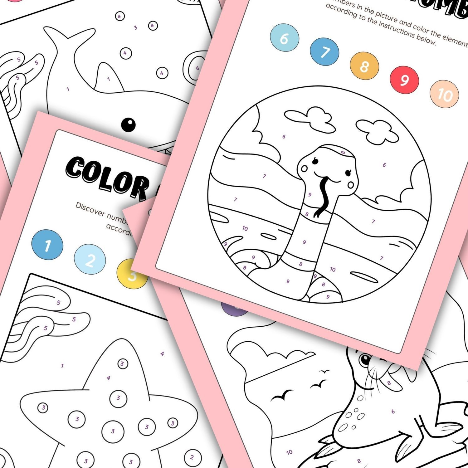 Printable Color by Number Worksheets for Kids | Fun Educational Coloring Pages