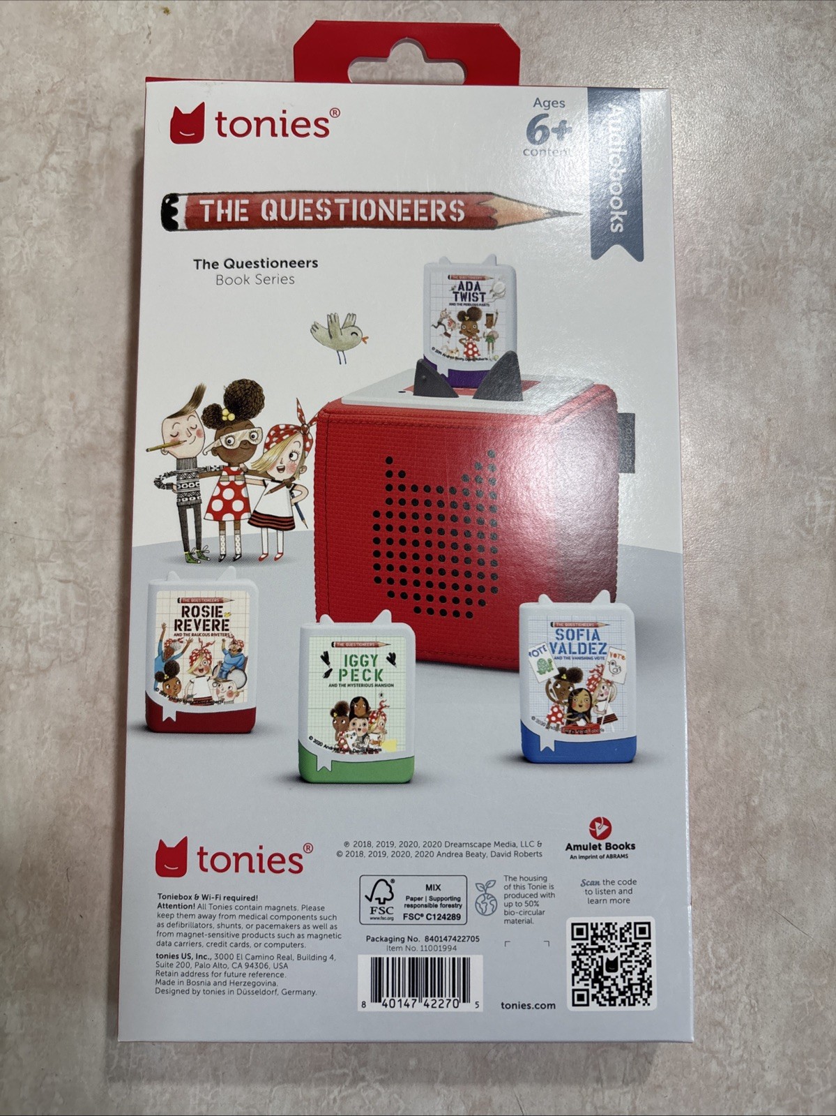Tonies- The Questioneers Audiobooks 4-Set-Book Series-USA-NEW