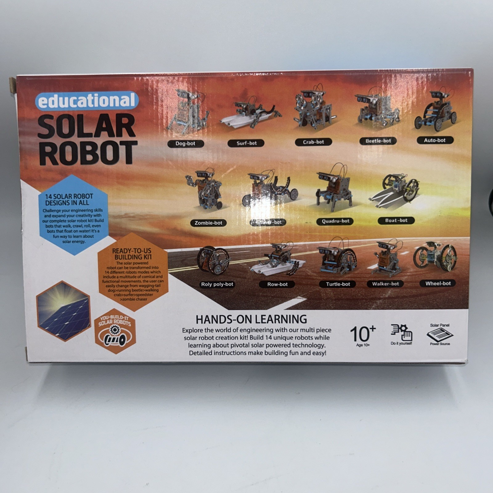 Educational Solar Robot 14-IN-1 Kit STEM Educational Ages 10+ Brand New!
