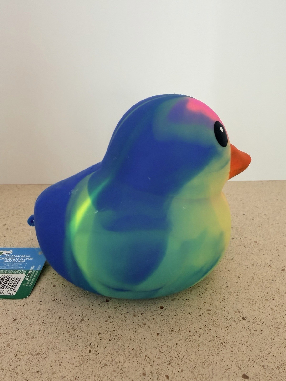 New TikTok Viral Squeeezy Jumbo Squishy Duck Tie-dye Sensory Toy