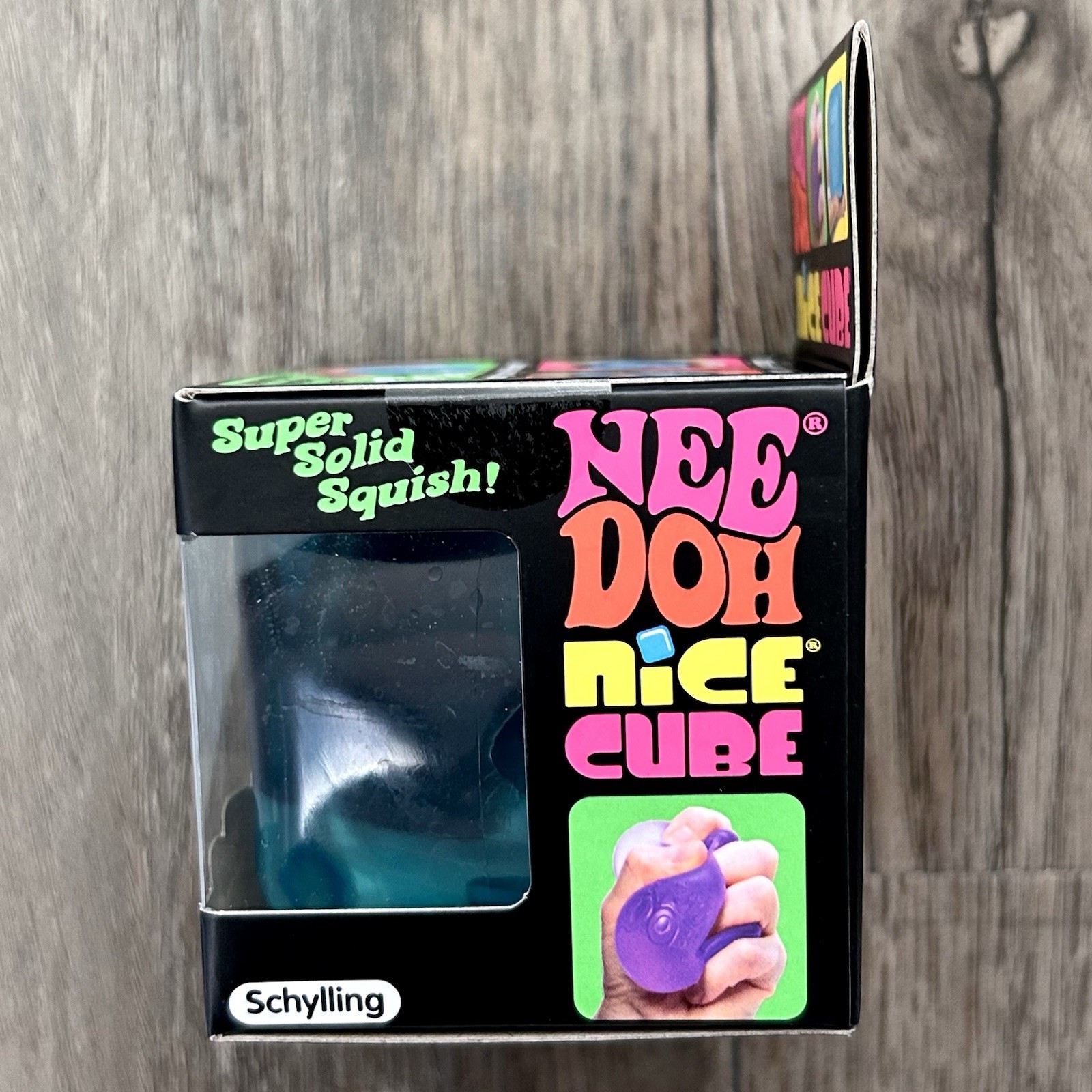 Brand New Needoh Nice Cube Blue Schylling Squeeze Toy Super SolidSquish 2.25″