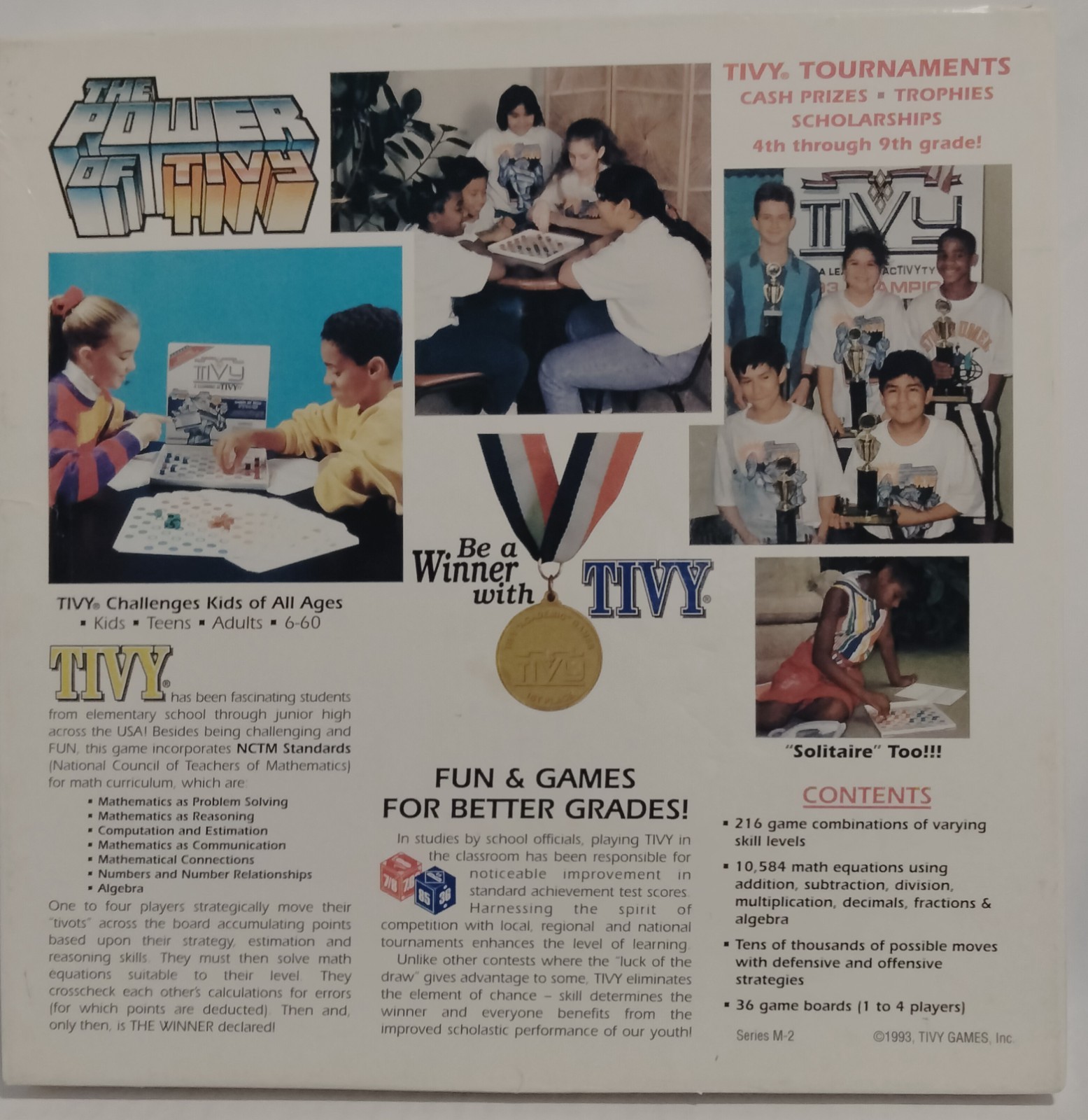 Tivy Game of Skill Fun & Easy Strategy Math Vintage 1993 Home Educators
