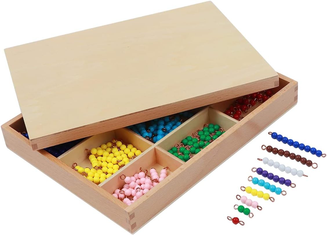 Montessori Counting Beads Checker Board Math Games & Teaching…