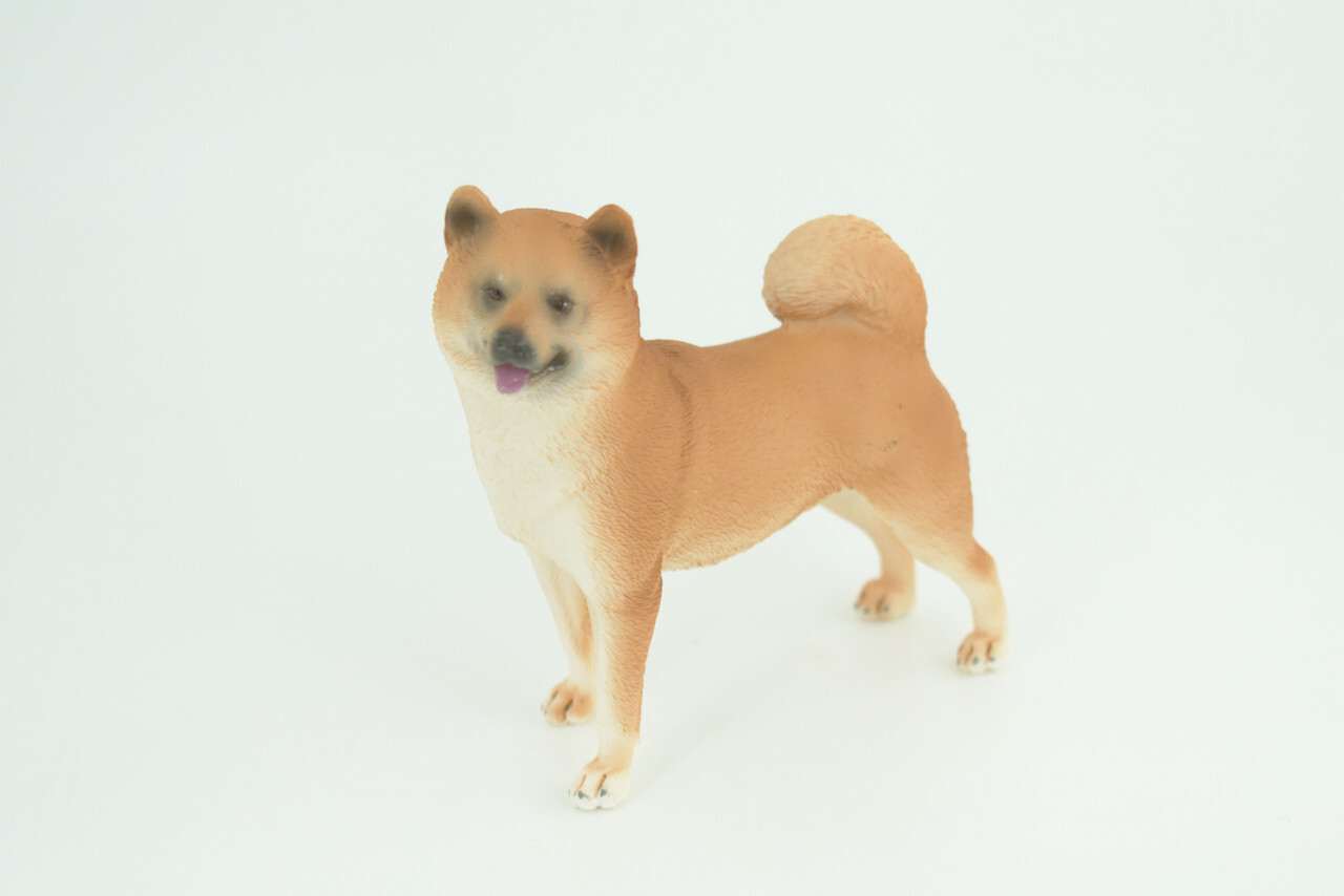 Shiba Inu Dog, Toy, Realistic Hand Painted Rubber Model, 4 Inches CH789 BB186
