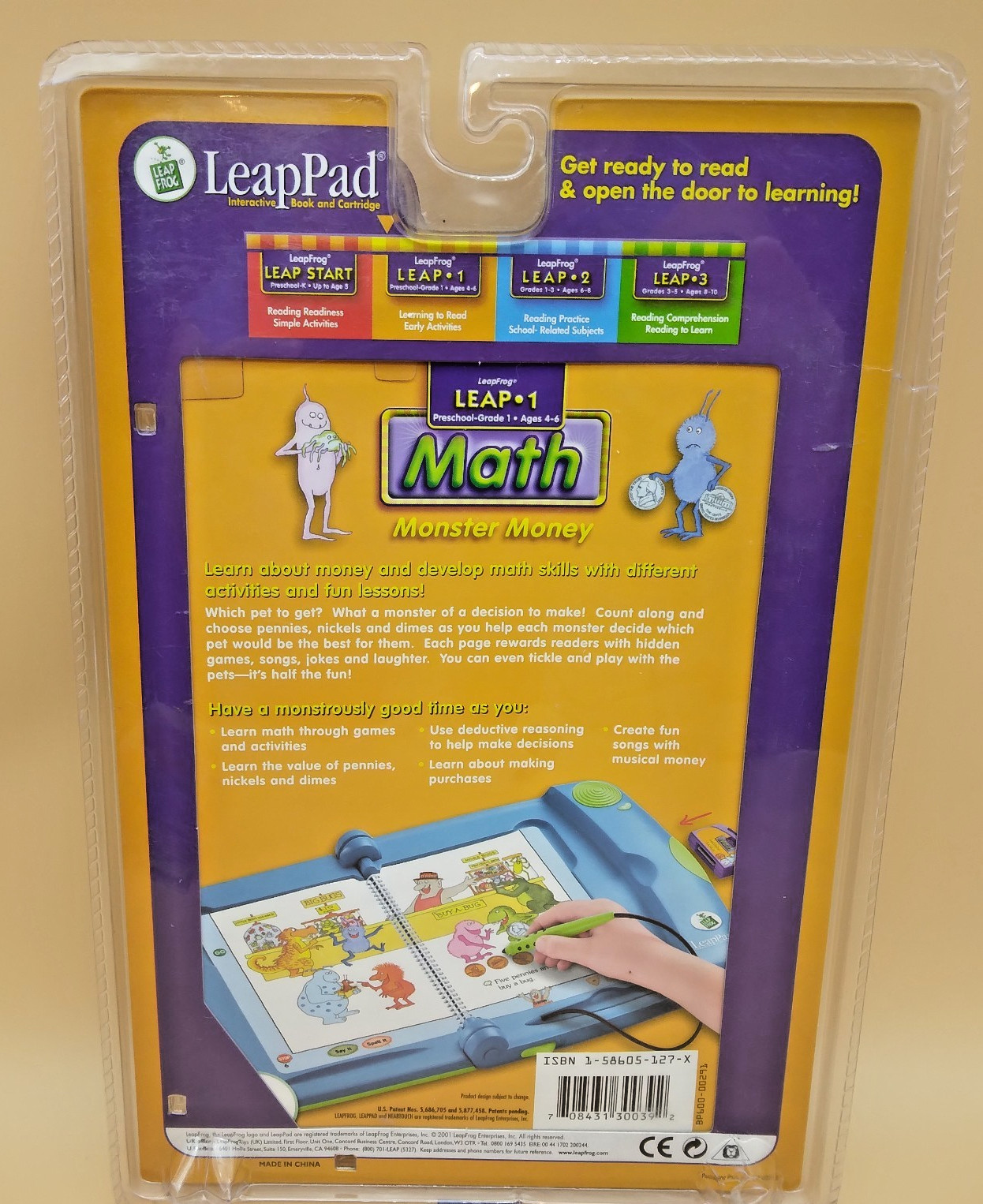 LeapFrog LeapPad Learning System Books Lot Of 3 Math Phonics Pre Reading