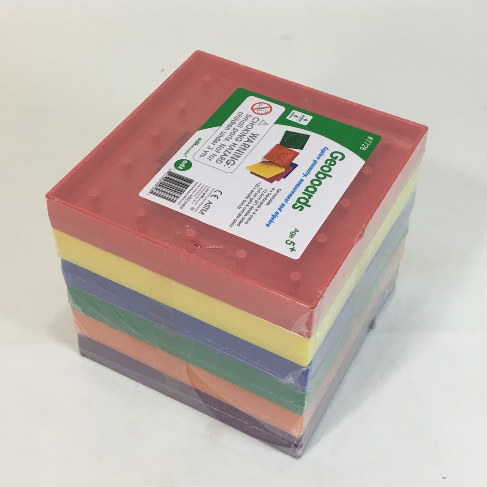 Geoboards Geometry Measurement Algebra Set of 6 Double Sided 6 Colors 120 Bands.