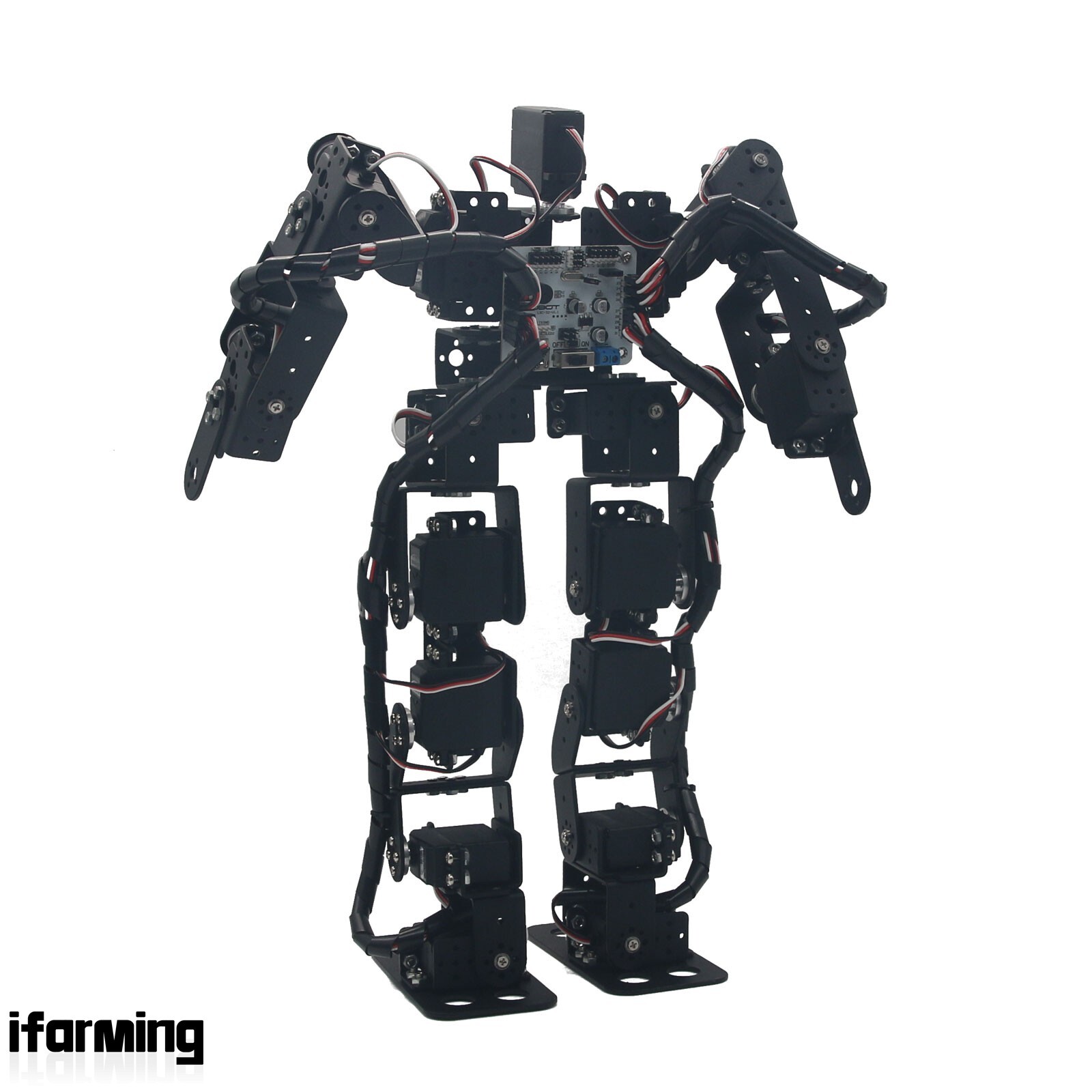 17DOF Biped Robotic Educational Humanoid Robot Kit Servo Bracket Ball Bearing IF
