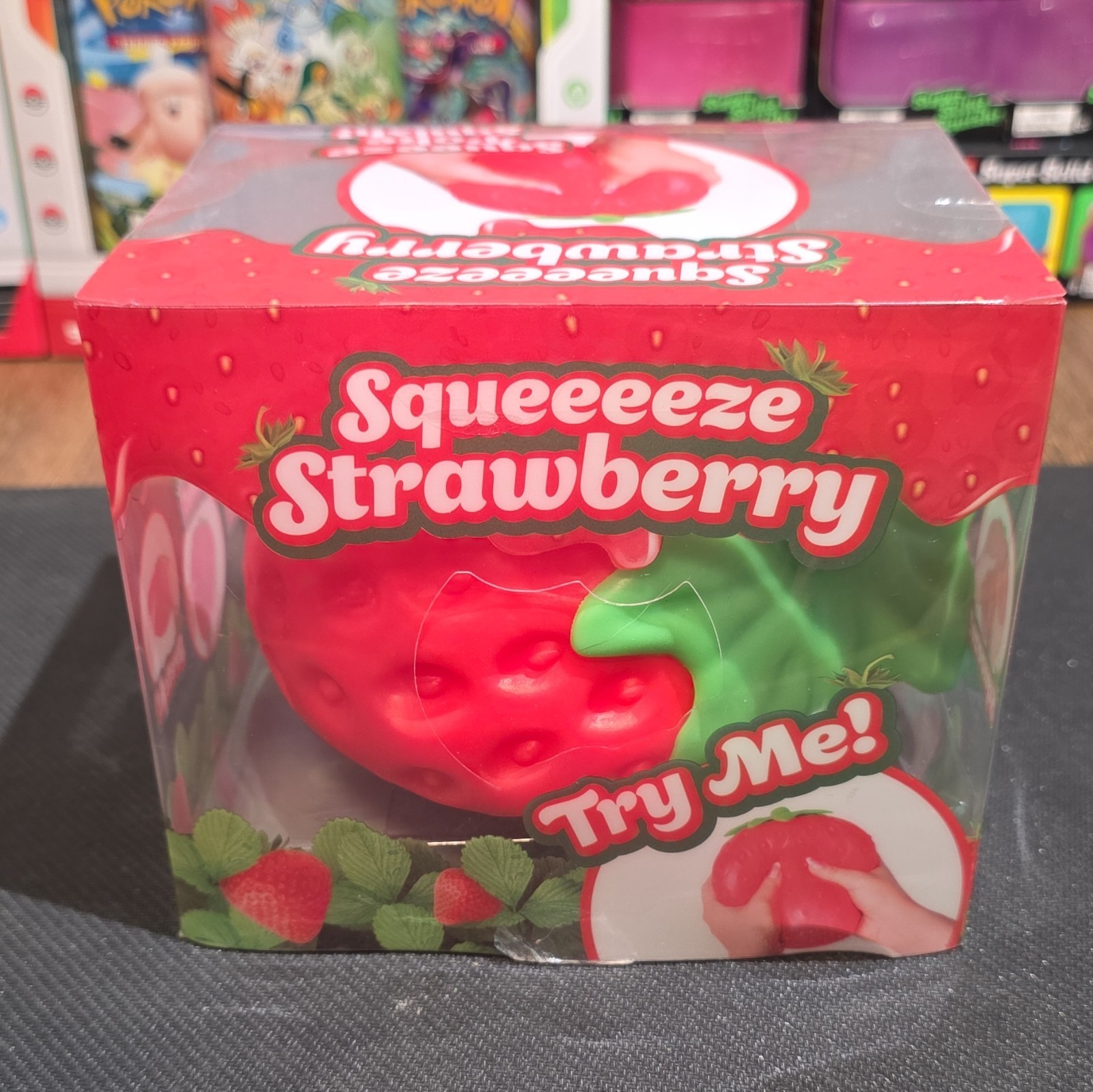 Sunny Days Strawberry Tactile Squeeze Toy Red Green Ages 3-4 MPN 470551