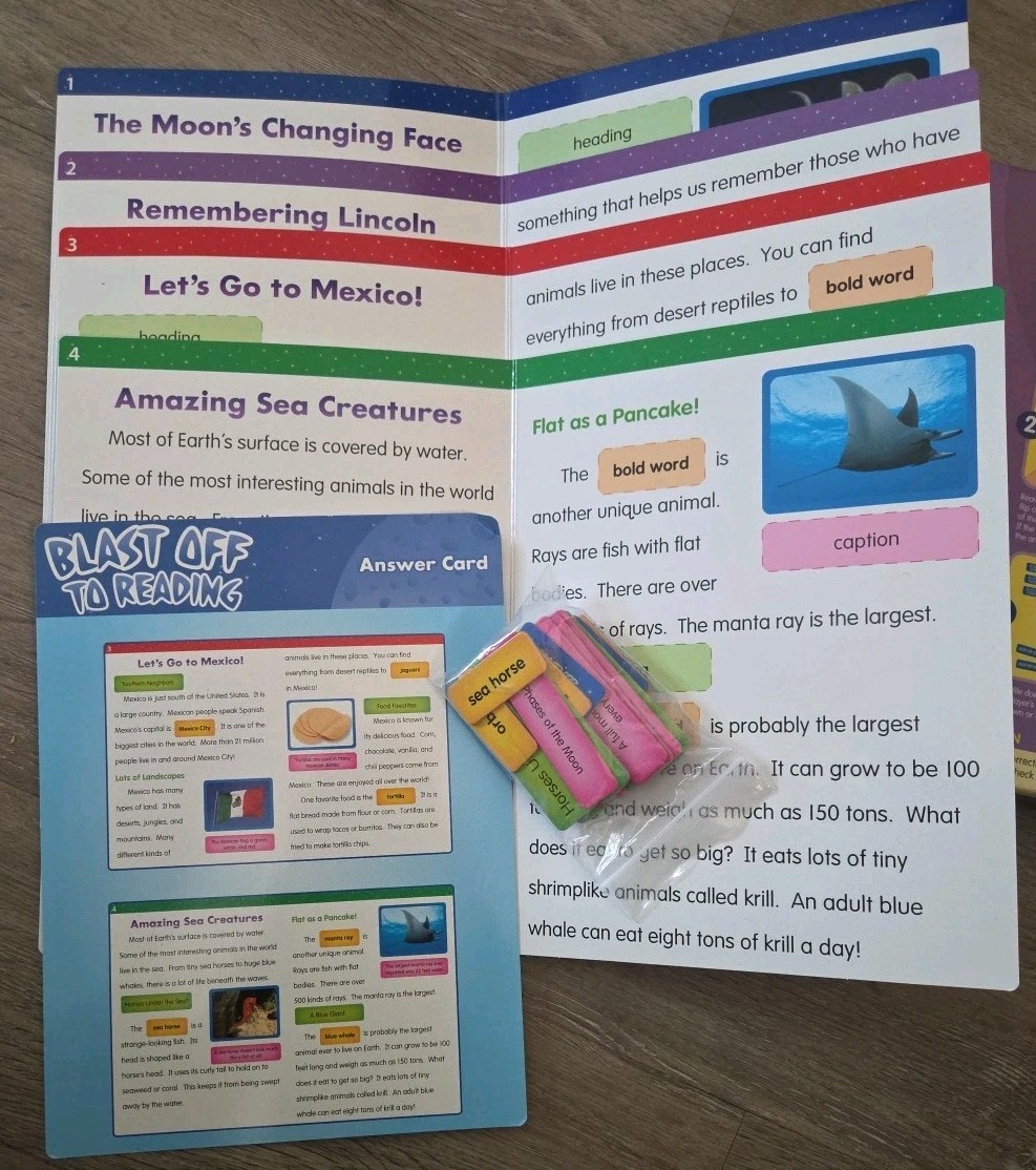 Lakeshore Nonfiction Text Features Blast Off To Reading Game HH 693 Ages 8+