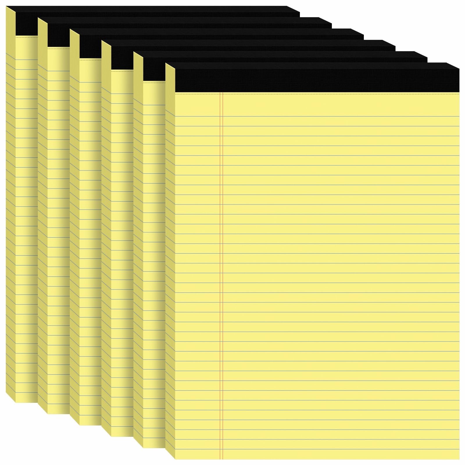 6Packs Legal Pads 8.5 x 11 Inch, 50Sheets/Pack, College Ruled & Perforated Ye…