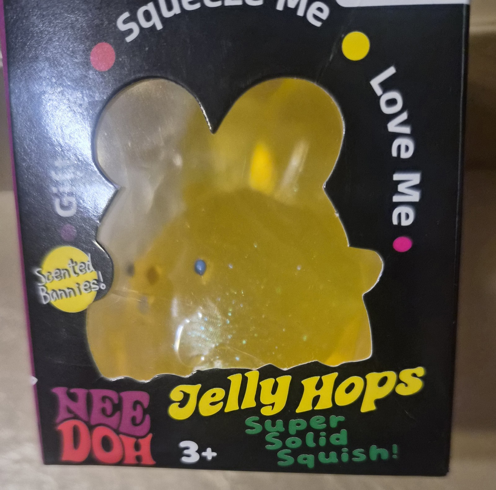 NEEDOH JELLYHOPS SCENTED TWINKLEBERRY TAFFY 2 INCH BUNNY SQUISHY TOY YELLOW NIB