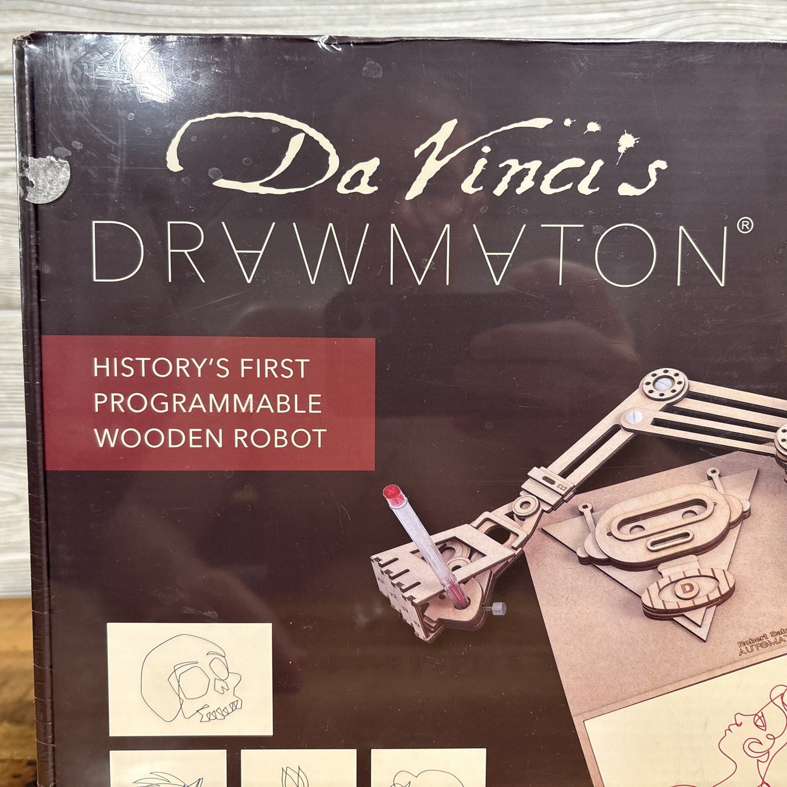 ROKR Da Vinci’s Drawmaton (The Gambler) Wooden Drawing Robot Automaton NEW