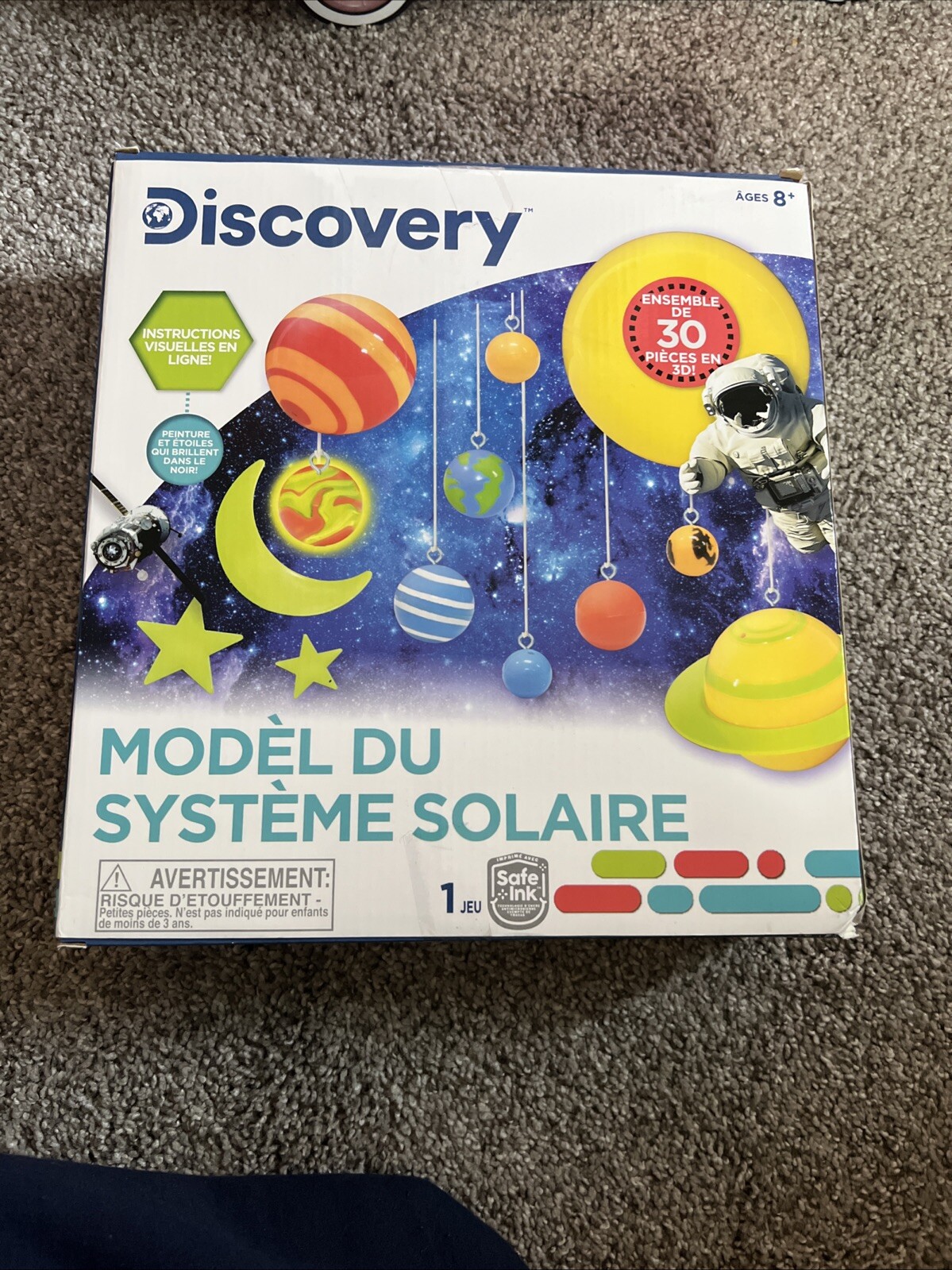 Discovery Solar System Model 30 Piece 3D Model Set Science Kit For Kids~Sealed