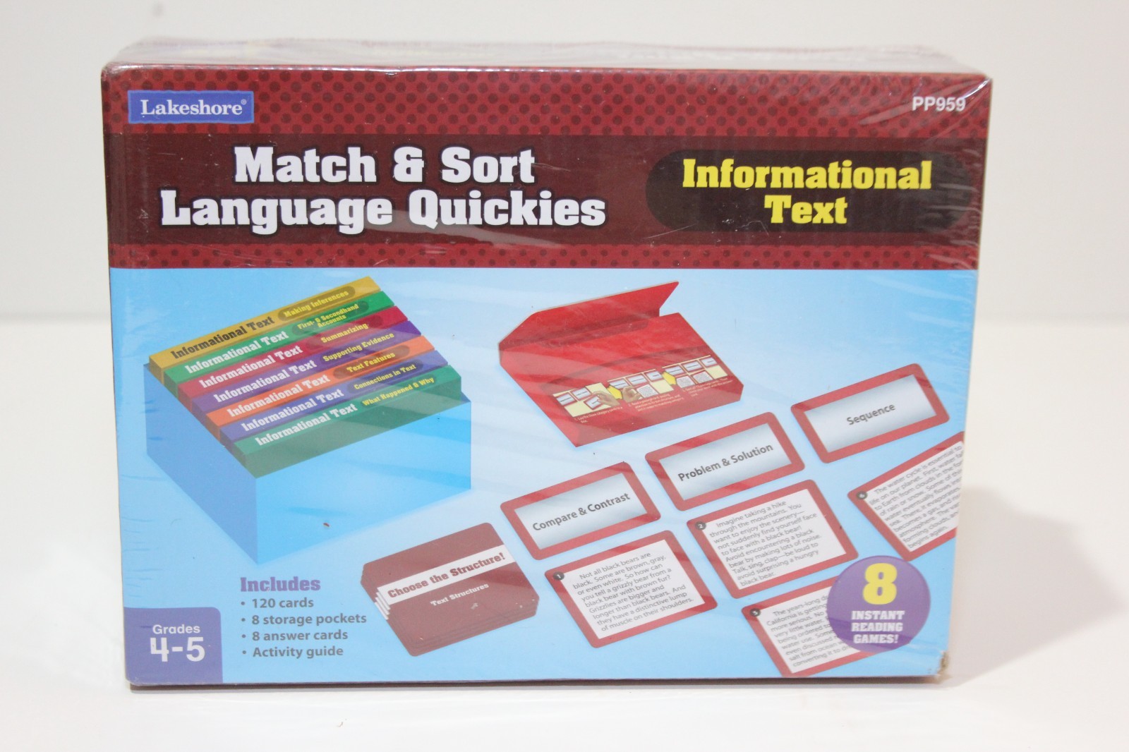LAKESHORE Match & Sort Language Quickies Grades 4-5 -Informational Text