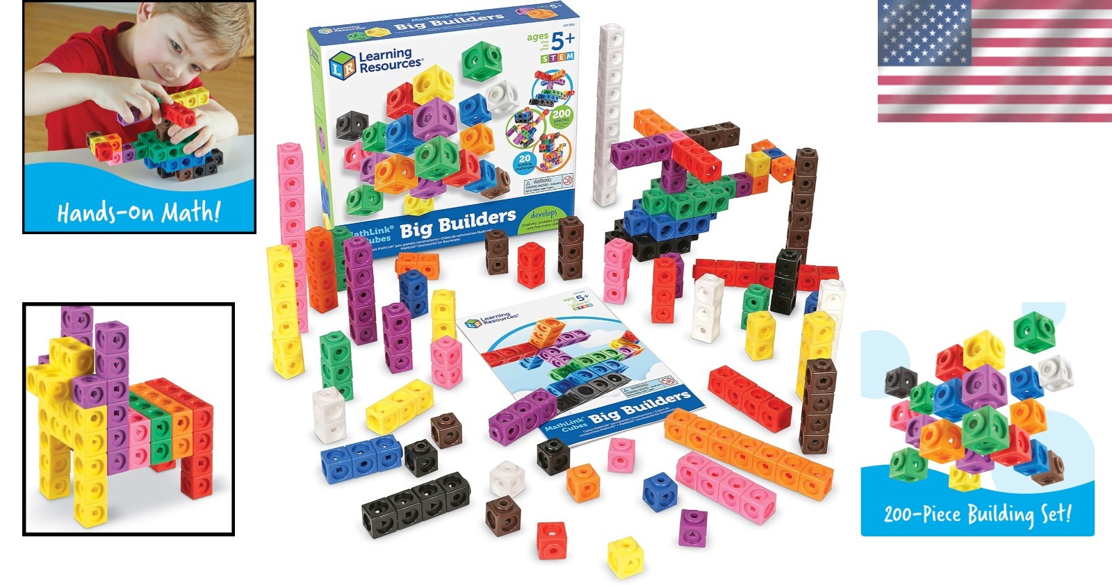Colorful Math Manipulatives – Building Blocks for Kids