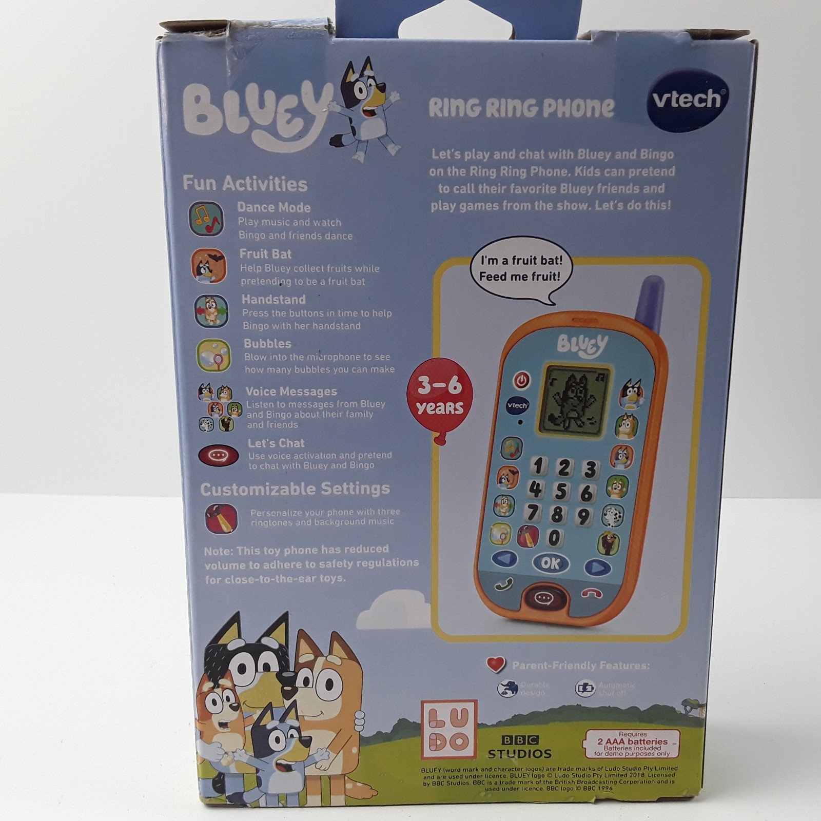 VTech 80-554600 Multicolor Voice Activated Bluey Ring Ring Phone Interactive Toy