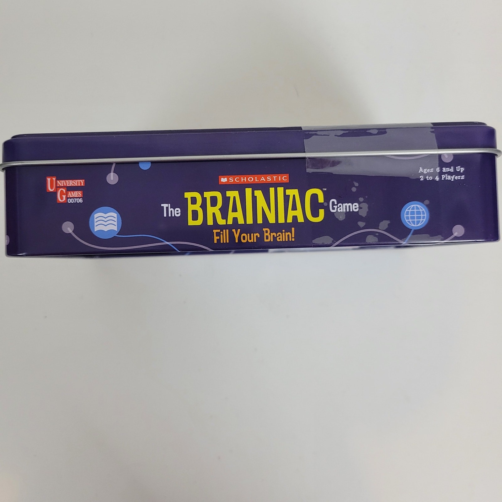 Scholastic The Brainiac Game Tin Fill Your Brain University Games Ages 6+ NEW