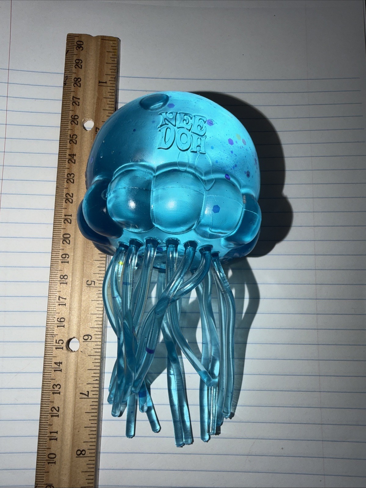 Authentic Needoh Extra Large Blue Jelly Squish Stress Reliever Toy New!