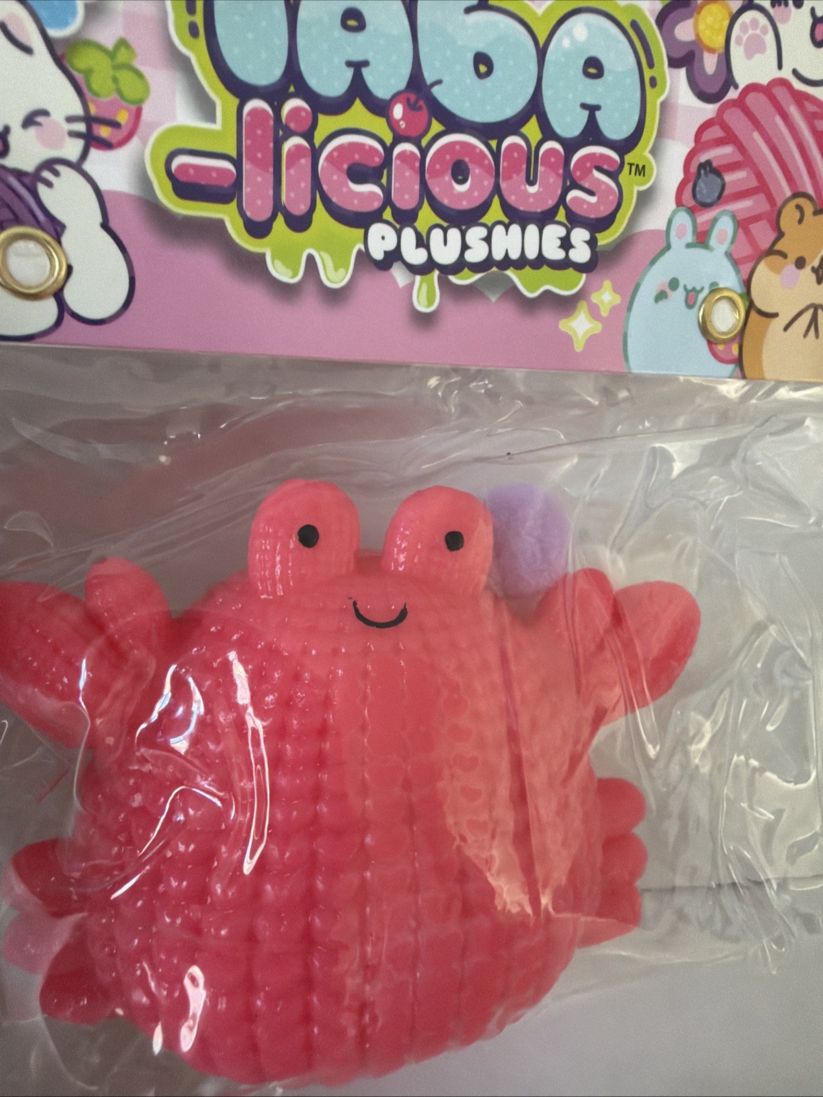 AUTHENTIC Tabalicious Plushies Series 2 Red Pink Crab Orb Curiosities Squishy