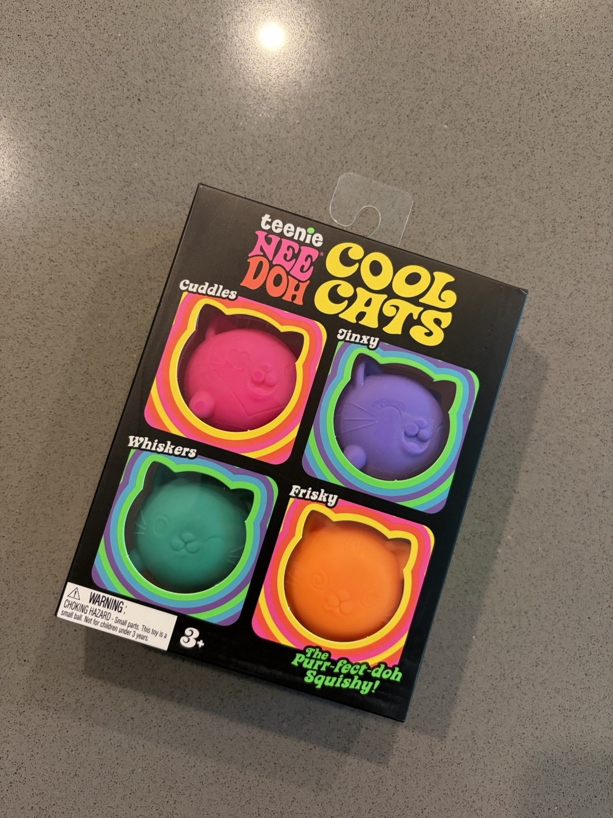 NeeDoh Teenie Cool Kittens 4-Pack Squishy Stress Toy Sensory Fidget – NEW
