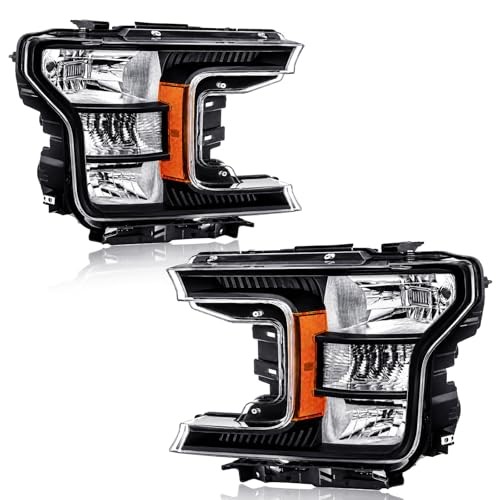 Headlights Assembly for 2018-2020 Ford F150 2018 2019 2020 F-150 Amber Reflector