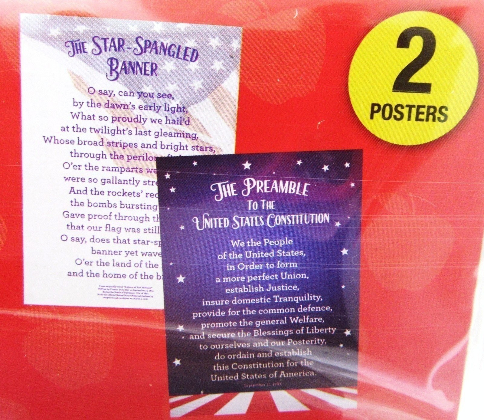 The Star-Spangled Banner & The Preamble ~ 20″X28″ ~ Historical Document Posters