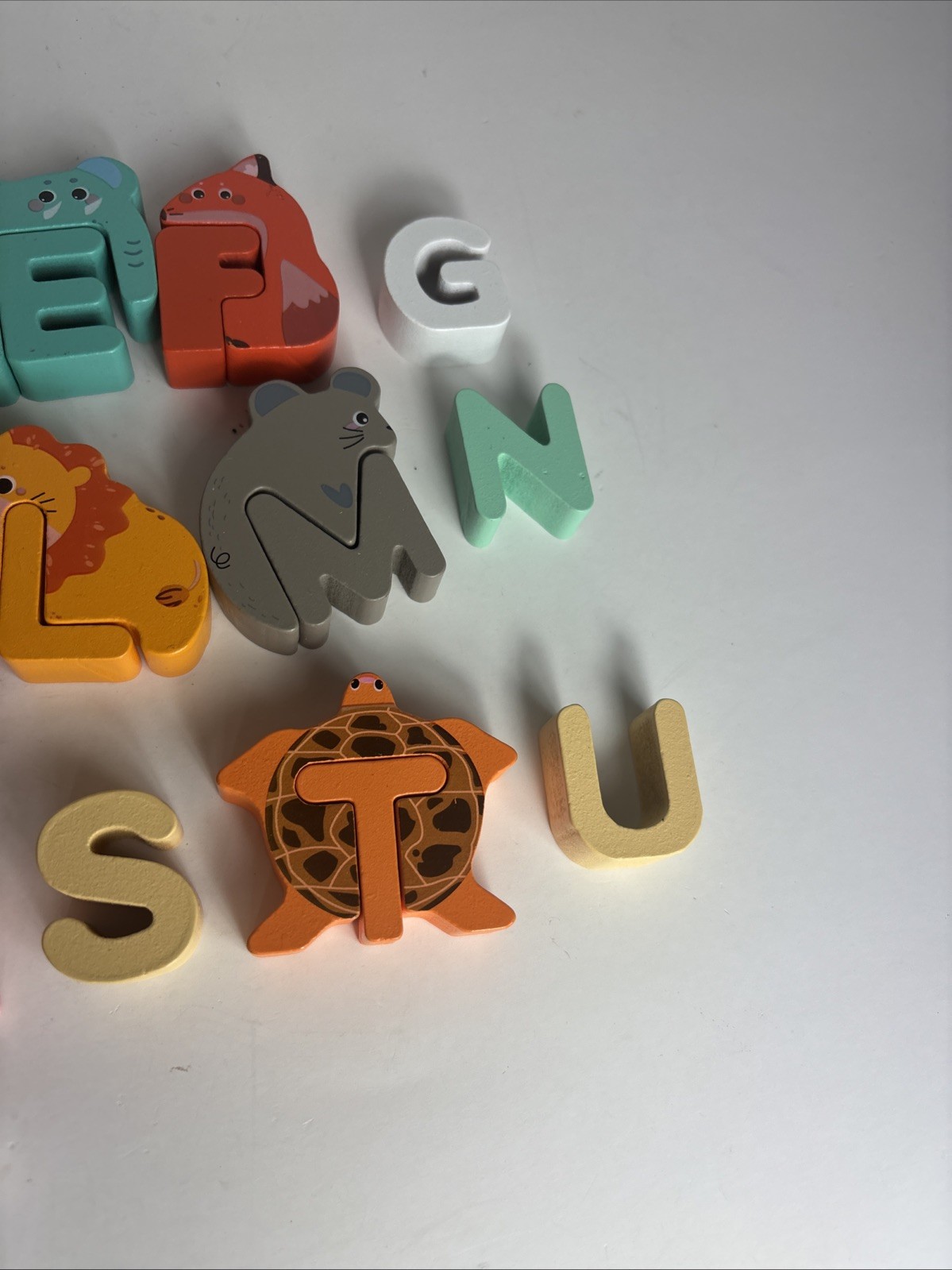 Animal Alphabet Puzzle Matching Game – Wooden Alphabet Learning Toy Read