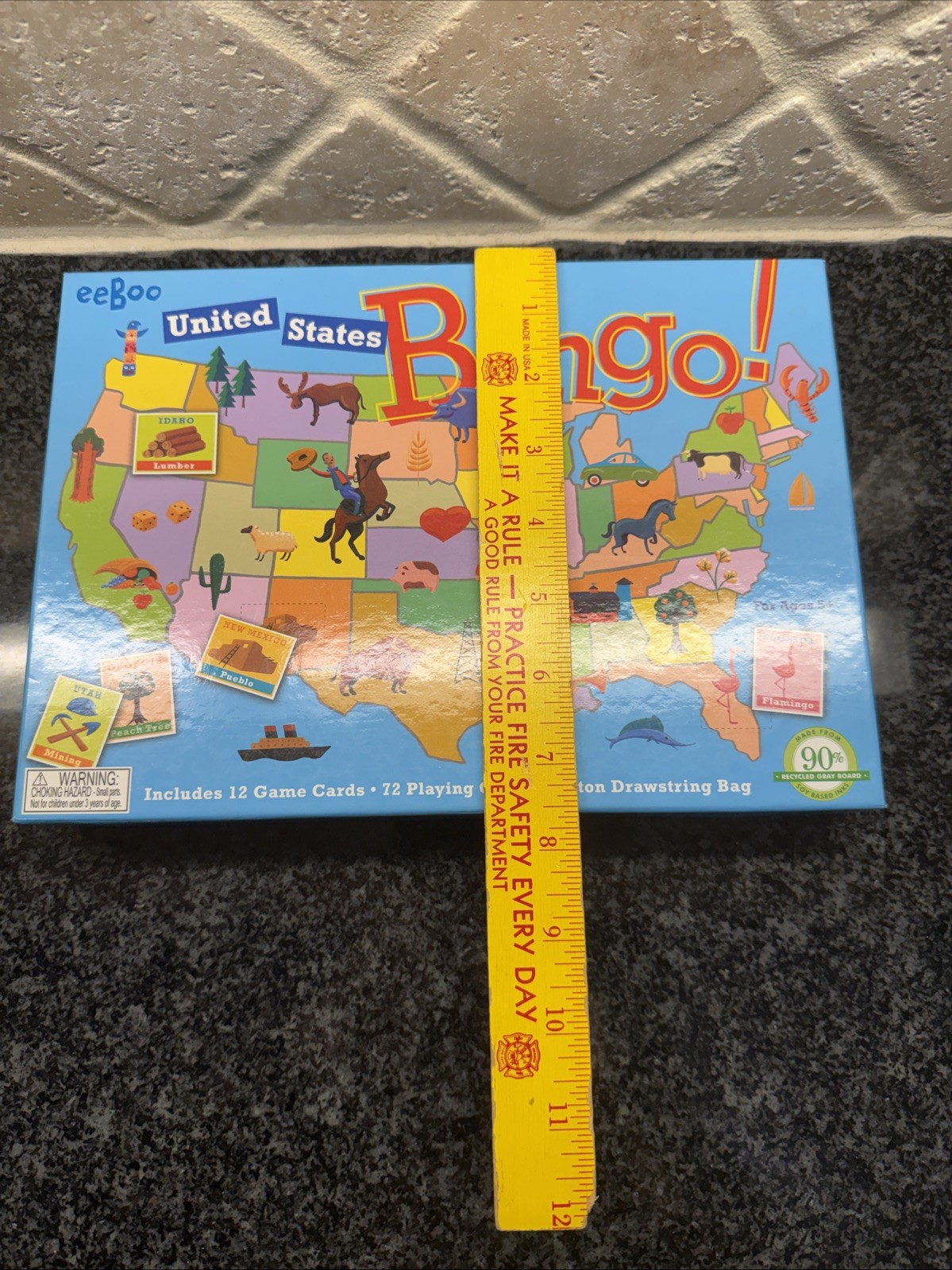 eeboo United States Bingo ! NEW Age 5 up Teacher, State Facts Family Game Night
