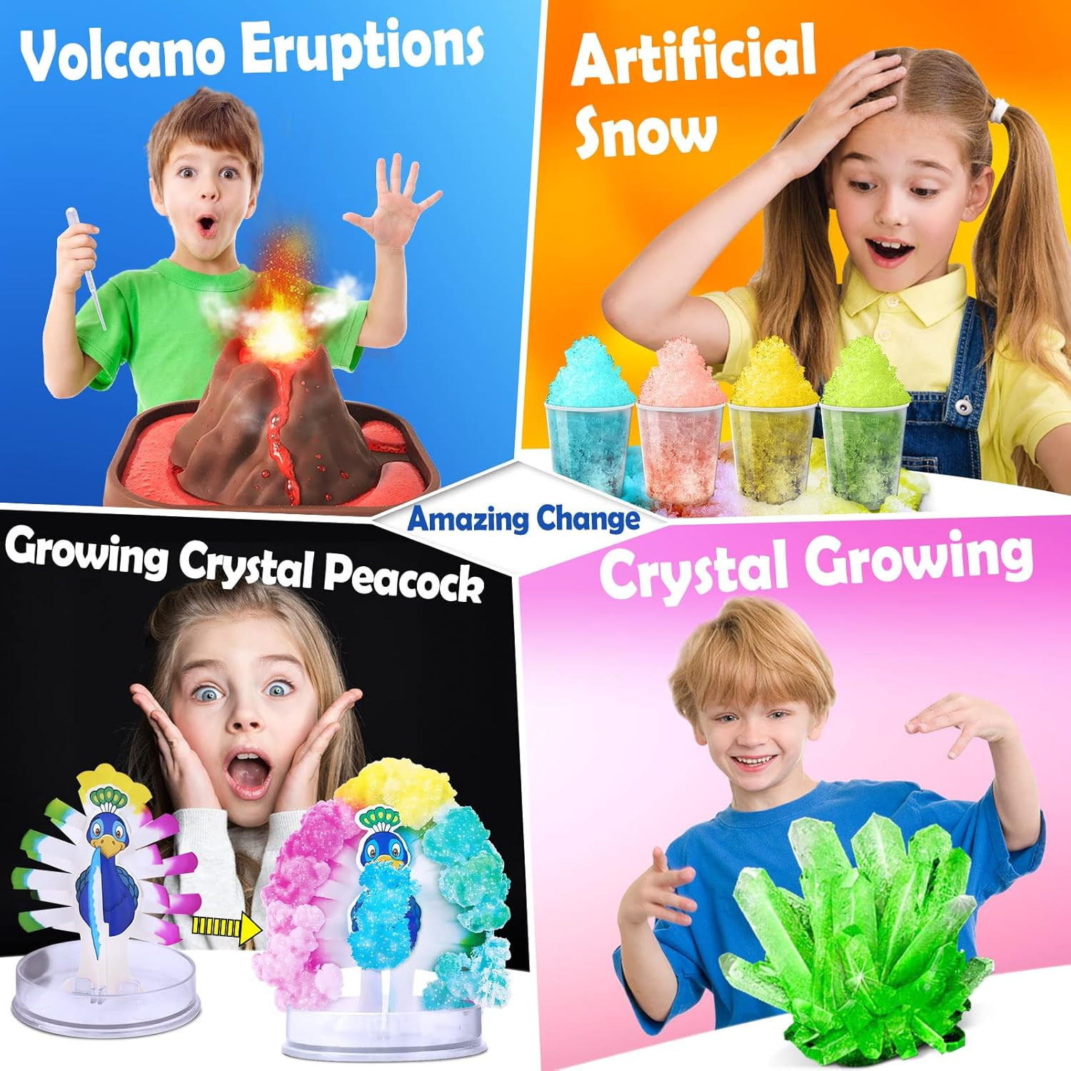 60+ Science Experiments Kits for Kids, Boys Girls Toys Gifts, Science Lab S.T…