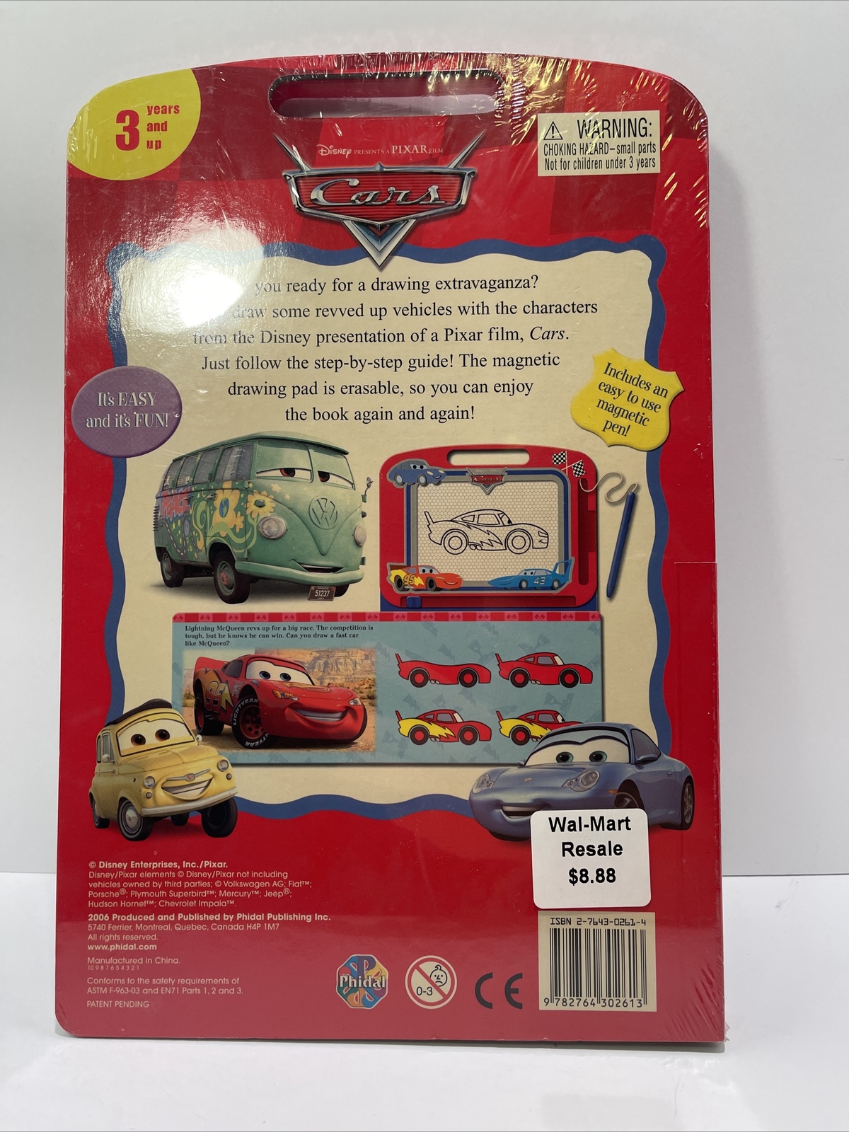 Disney Pixar CARS Magnetic Drawing Board and Book Set Sealed NEW 2006