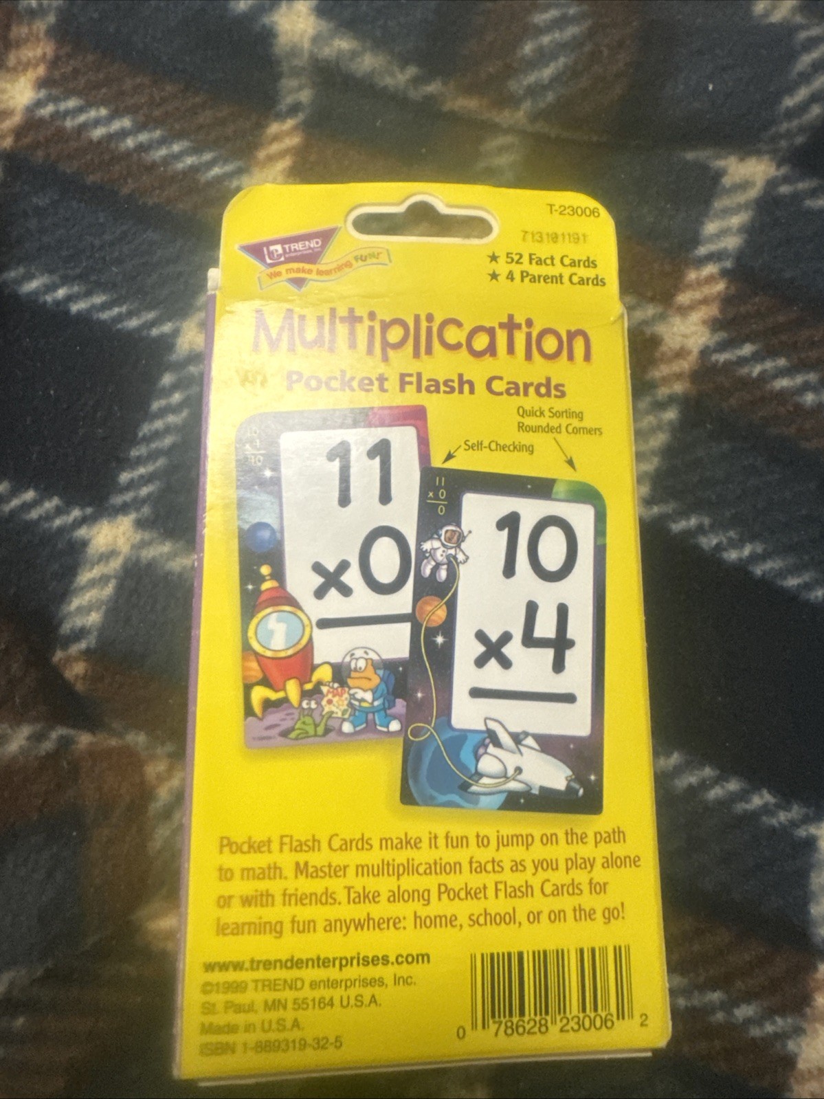TREND Multiplication 0-12 Pocket Flash Cards Learn Teach Practice Improve USED