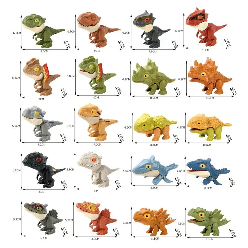 20-1PCS Finger Dinosaur Tricky Tyrannosaurus Finger-Biting Dinosaurs Movable Joi