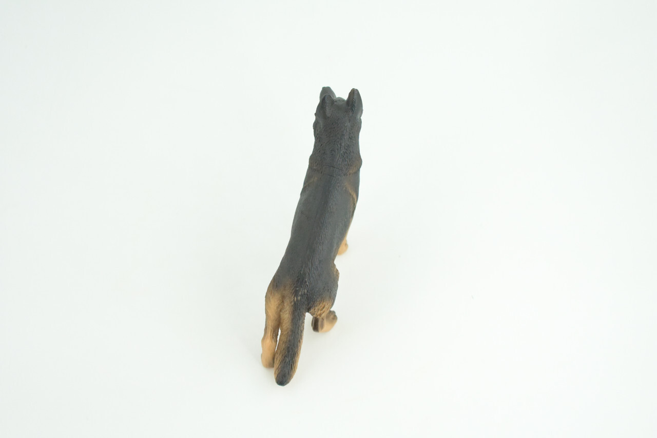 German Shepherd Dog Toy, Realistic Hand Painted Rubber Model, 4 1/2″ CH845 BB197