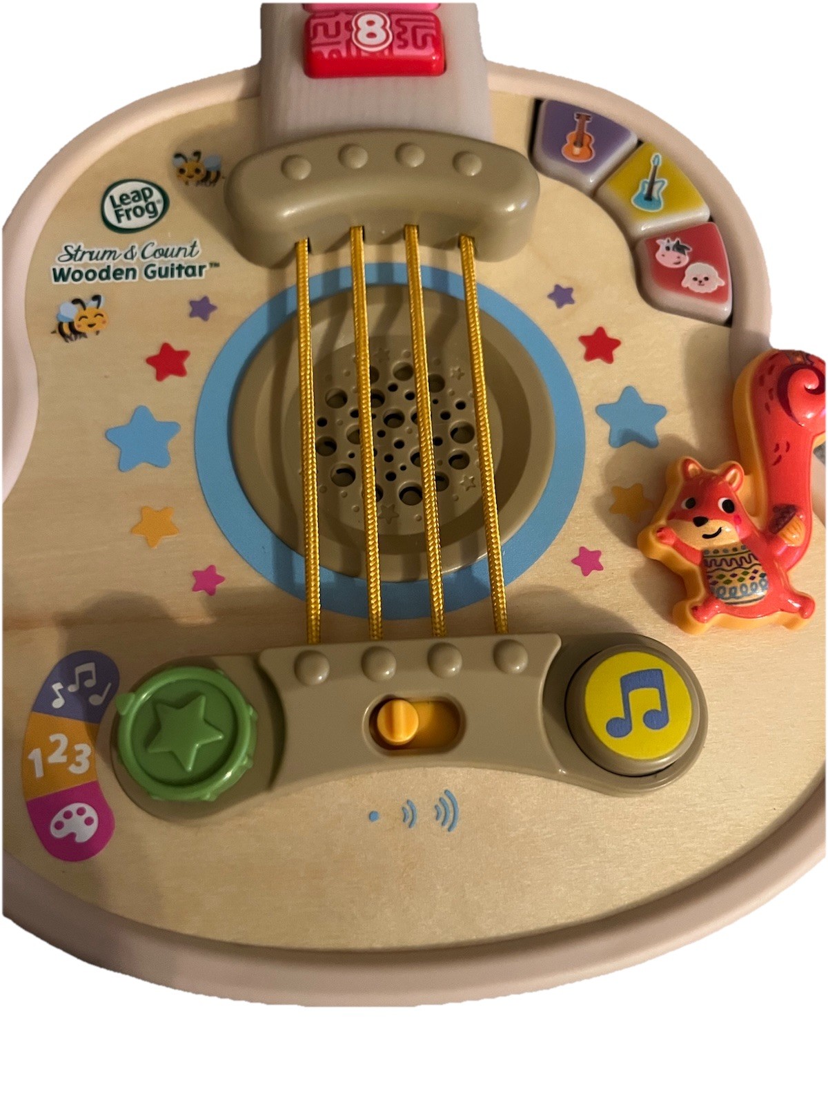 Leap Frog Strum & Count Wooden Guitar with Lights Sounds Colors and Numbers