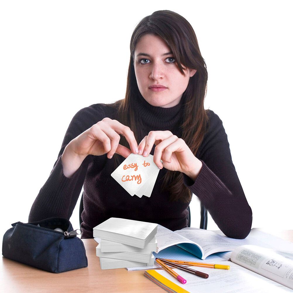 Dry Erase Blank Playing Cards Kids Learning Game Card Message Gift Flash Cards