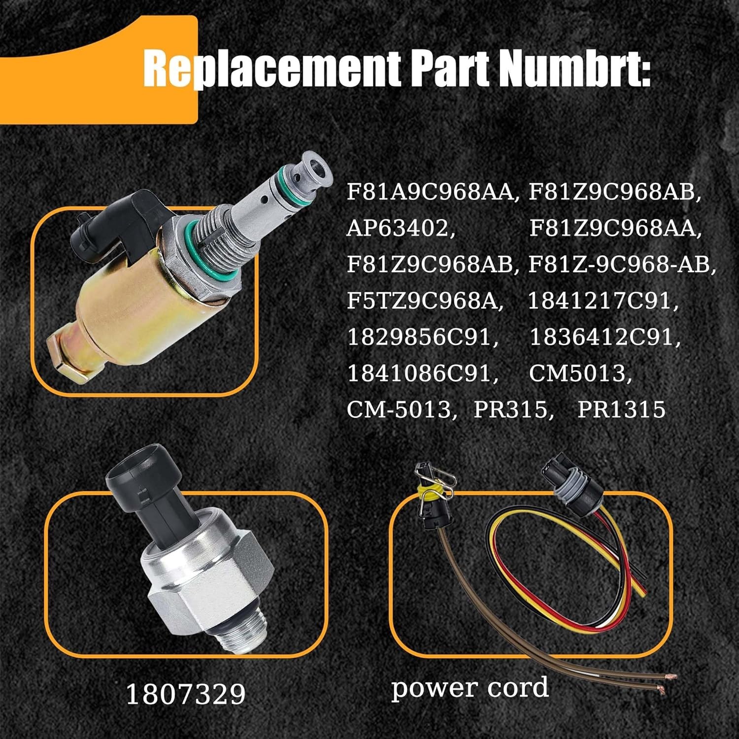 7.3 Powerstroke IPR Valve & ICP Sensor w/ Pigtail for Ford F-Series Super Duty