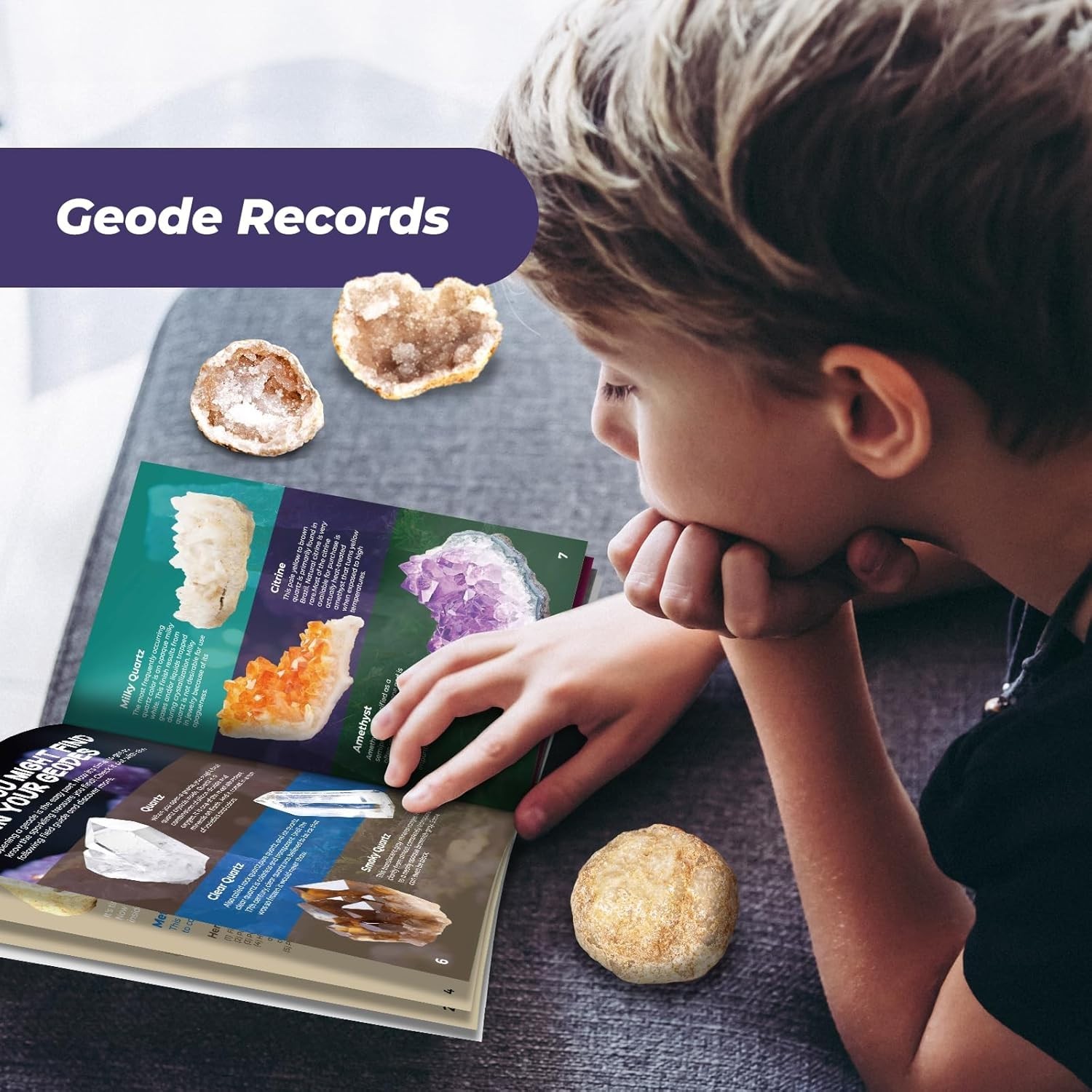 Geode Crystal Kit 10 Break Open Geodes STEM Science Toy for Kids