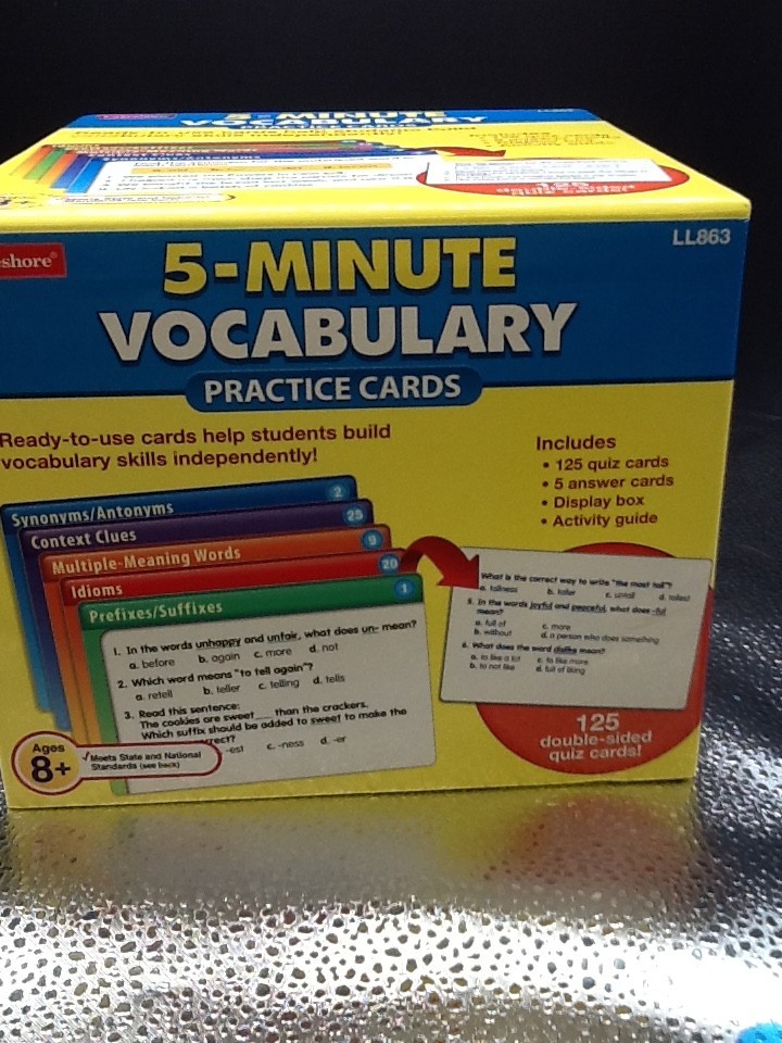 Lakeshore 5 Minute Vocabulary Practice Cards 8+ Homeschool Elementary Complete