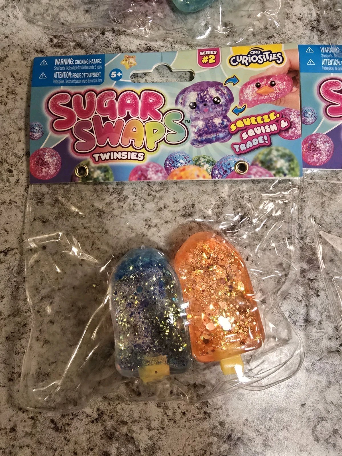 ORB Sugar Swaps Twinsies Lot Of 4. 2- Stawberrys, 1- Ice Cream And 1- Popsicle!