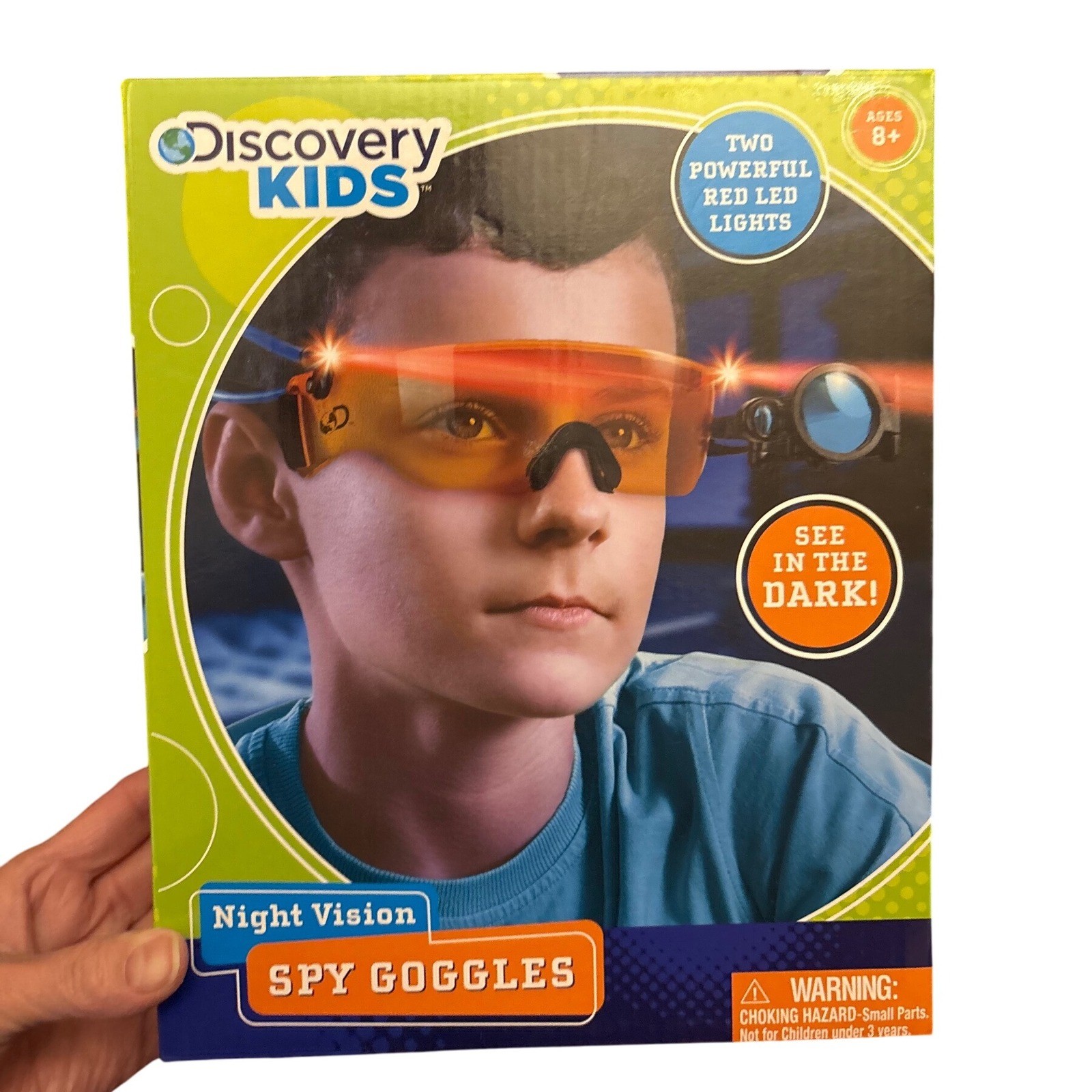 Discovery Kids Night Vision Spy Goggles Red LED Lights Retractable Scope Ages 8+