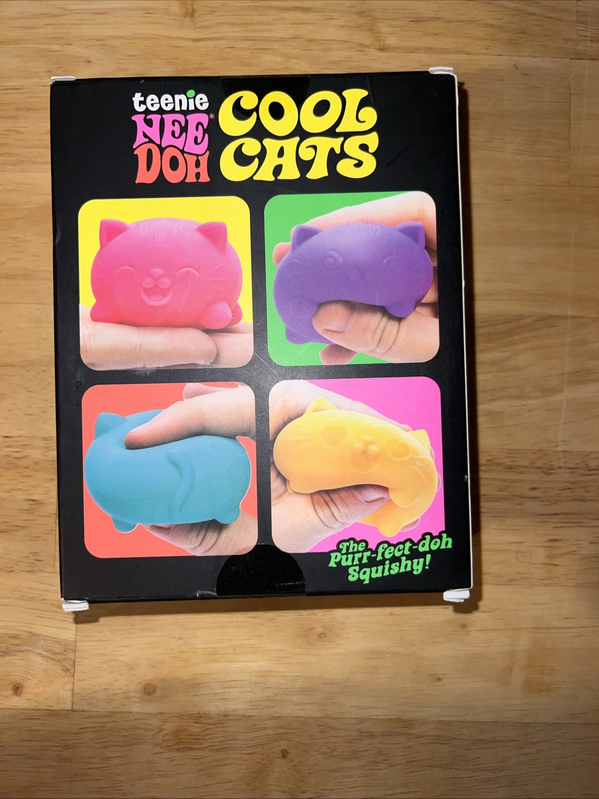 NeeDoh Teenie Cool Cats 4-Pack Schylling Squishy Kittens Fidget Stress Toy NIB