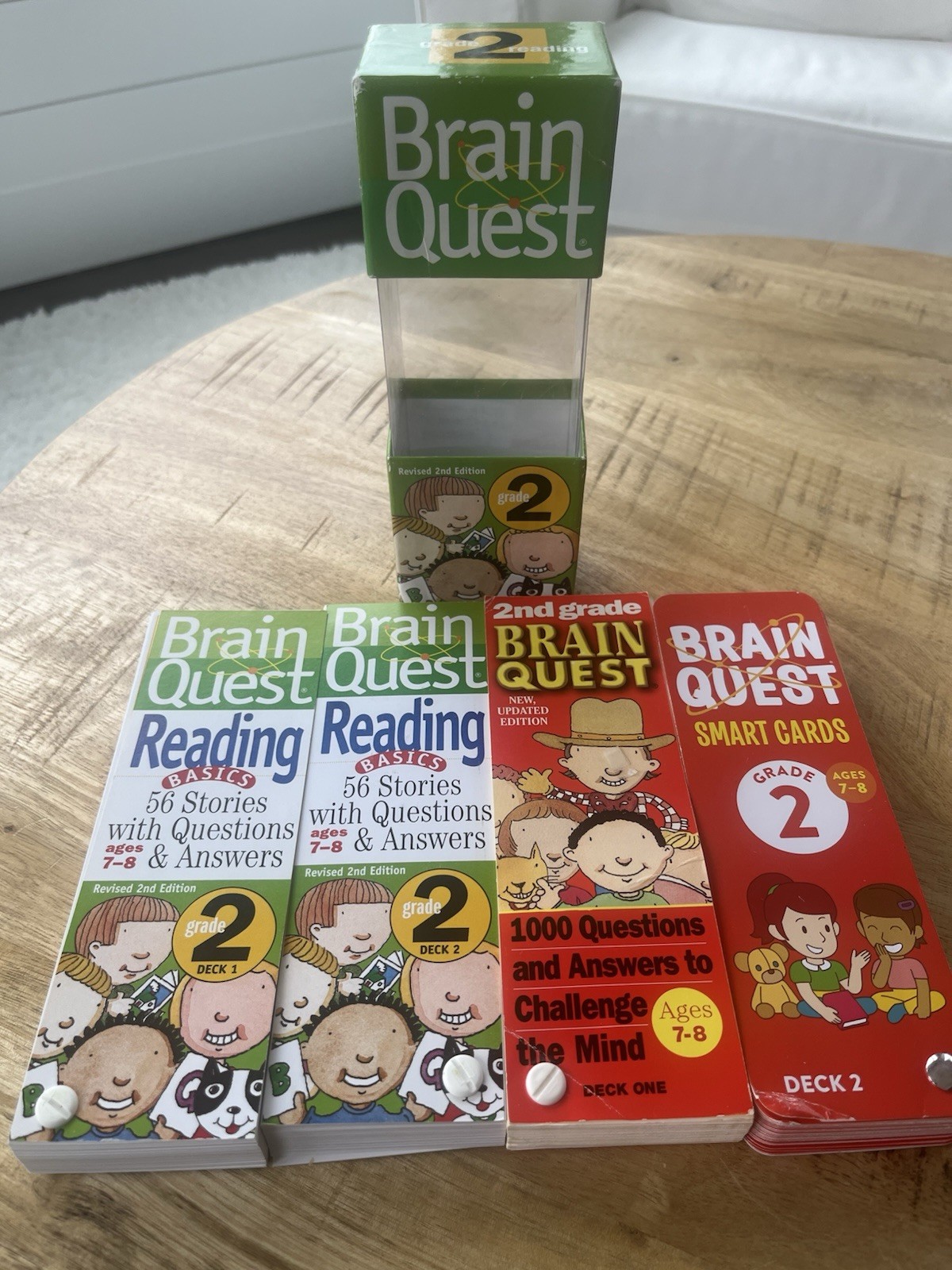 Brain Quest Lot Of 4 Question Books Decks 2nd Grade 7-8 Years