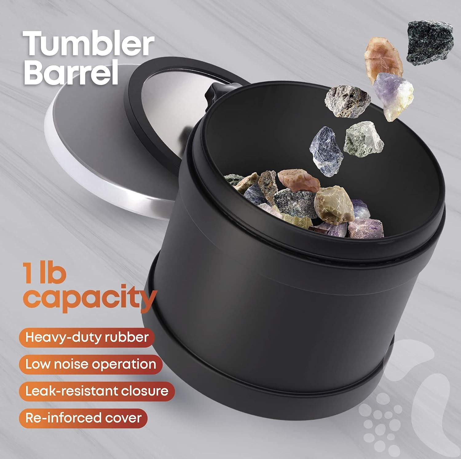 Advanced Professional Rock Tumbler Kit with Digital 9-Day Polishing Timer STEM