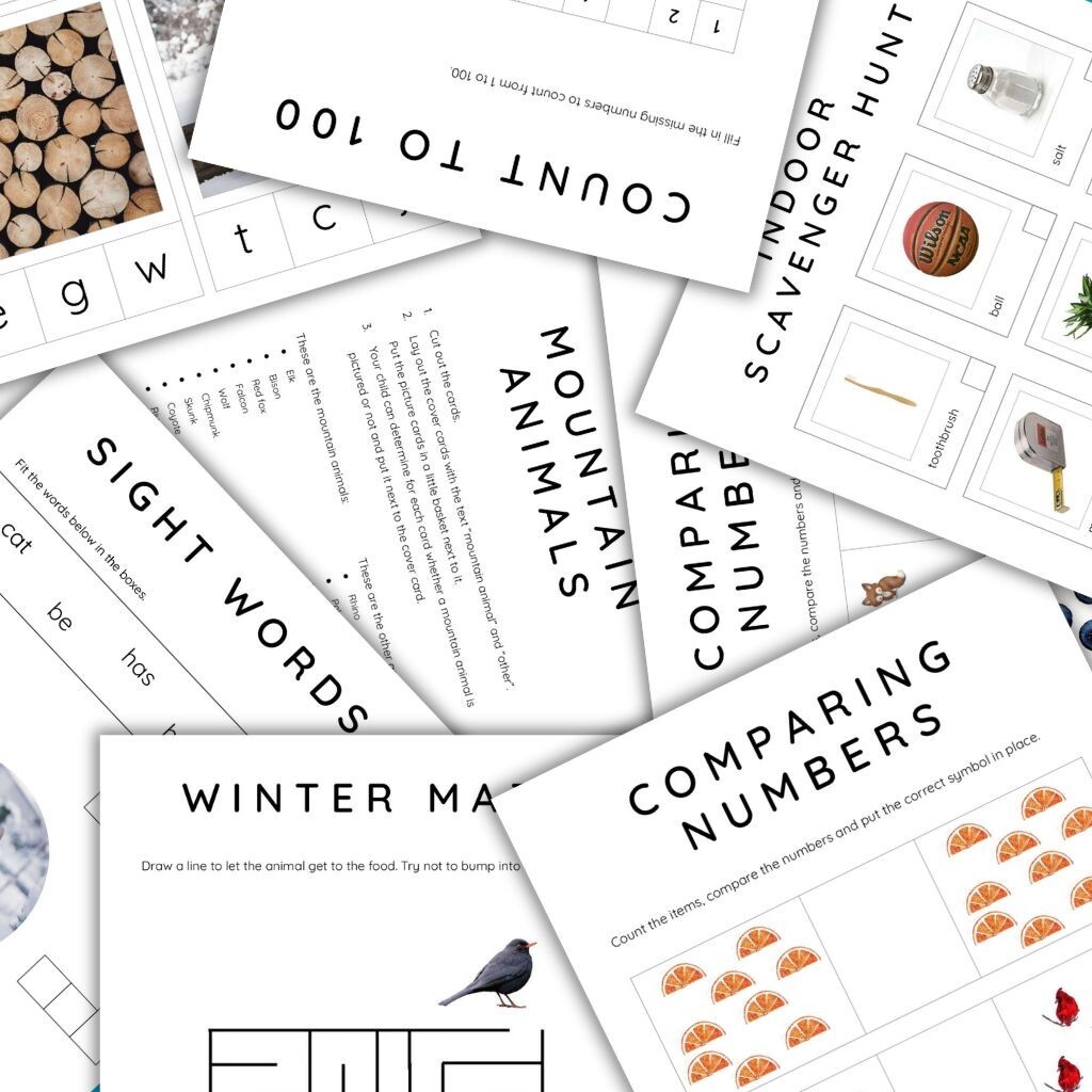 Winter Learning Worksheets | Fun & Educational Printable Activities (Ages 3–7)