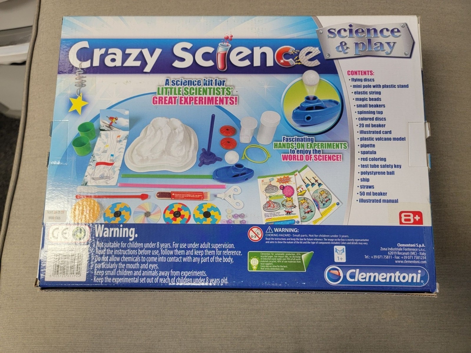 Crazy Science Science & Play Kit By Clementoni – Fun Experiments For Kids Ages 8